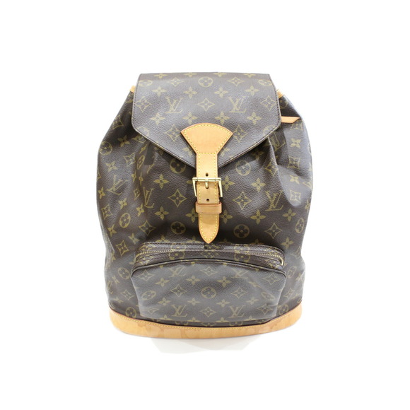 MONTSOURIS BACKPACK PM 30 IN BROWN MONOGRAM CANVAS